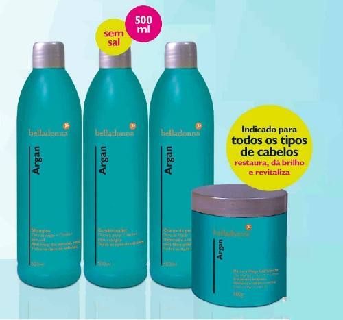 Kit Manutenção Capilar Belladonna, 500ml ARGAN
